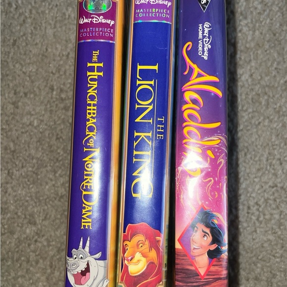 DISNEY VHS MOVIES LION KING ALADDIN HUNCH BACK NOTRE DAME - Picture 2 of 3